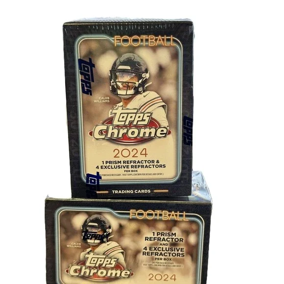 2Boxes New Sealed 2024 Topps Chrome Football 7-Pack Blaster Box - Picture 2 of 4